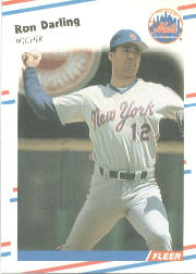 1988 Fleer Baseball Cards      132     Ron Darling